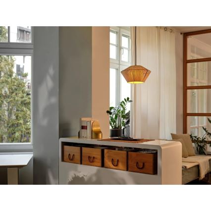 Osram - Hanglamp met kabel DECOR STRIPES 1xE27/10W/230V Ø 30,5 cm beige