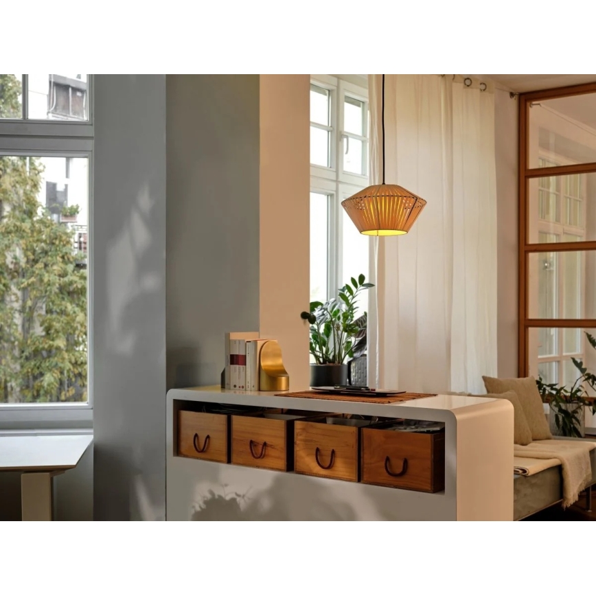 Osram - Hanglamp met kabel DECOR STRIPES 1xE27/10W/230V Ø 30,5 cm beige