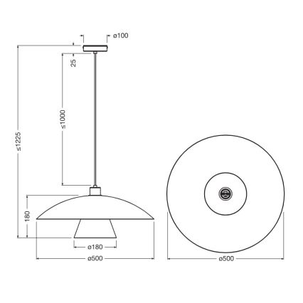 Osram - Hanglamp met snoer DECOR FLYING MUSHROOM 1xE27/25W/230V Ø 50 cm groen