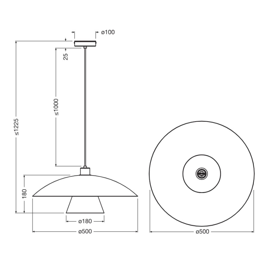 Osram - Hanglamp met snoer DECOR FLYING MUSHROOM 1xE27/25W/230V Ø 50 cm groen
