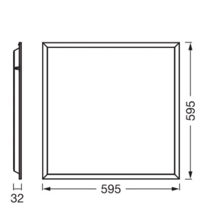 Osram - LED-paneel voor systeemplafond PANEL ESSENTIAL LED/50W/230V 3000/4000/6500K 60x60 cm wit