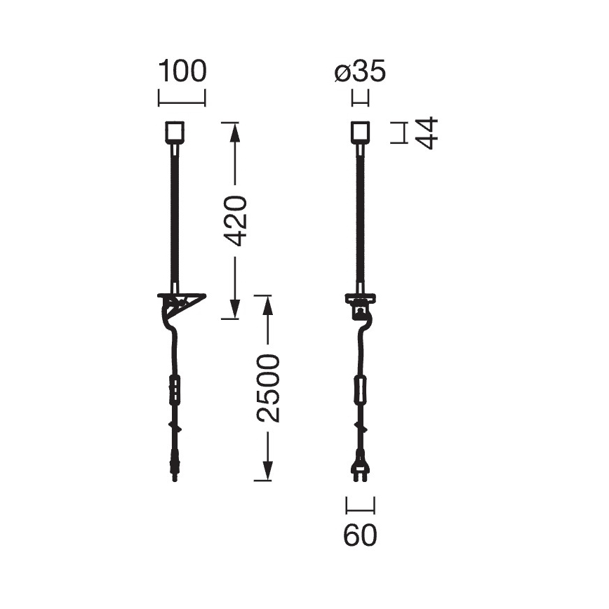 Osram - Klemlamp CLIP TUBE FLEX 1xGU10/5W/230V zwart