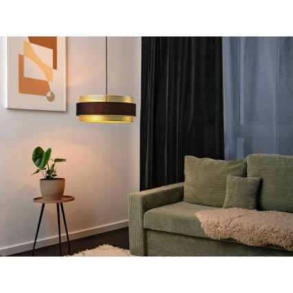 Osram - Kroonluchter aan kabel DECOR HORNET 3xE27/10W/230V Ø 50 cm zwart/goud