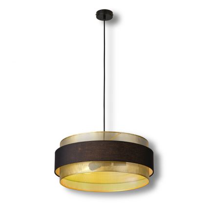 Osram - Kroonluchter aan kabel DECOR HORNET 3xE27/10W/230V Ø 50 cm zwart/goud