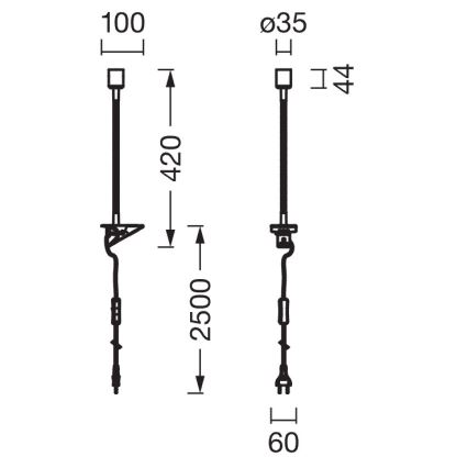 Osram - Lamp met klem CLIP TUBE FLEX 1xGU10/5W/230V mat chroom