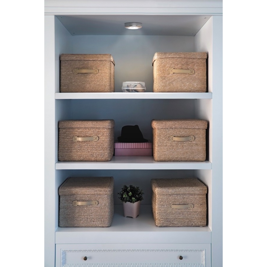 Osram - LED aanraak-oriëntatielamp DOT-IT LED/0,2W/3xAAA Ø 6,8 cm zilver