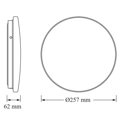 Osram - LED plafondlamp voor badkamer CEILING ROUND LED/12W/230V 4000K Ø 26 cm IP44 wit