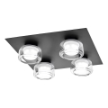Osram - LED badkamerplafondlamp ORBIS FLAME 4xLED/5,5W/230V 3000/4000K IP44 zwart