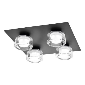 Osram - LED badkamerplafondlamp ORBIS FLAME 4xLED/5,5W/230V 3000/4000K IP44 zwart