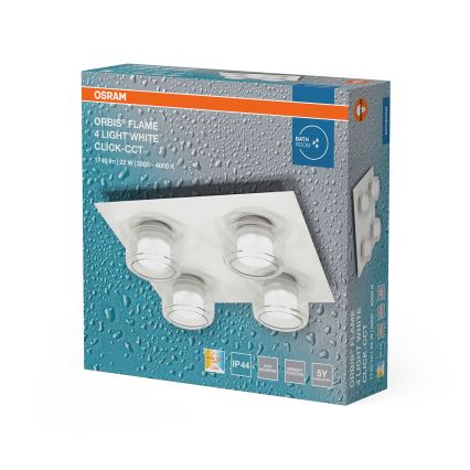 Osram - LED-plafondlamp voor badkamer ORBIS FLAME 4xLED/5,5W/230V 3000/4000K IP44 wit