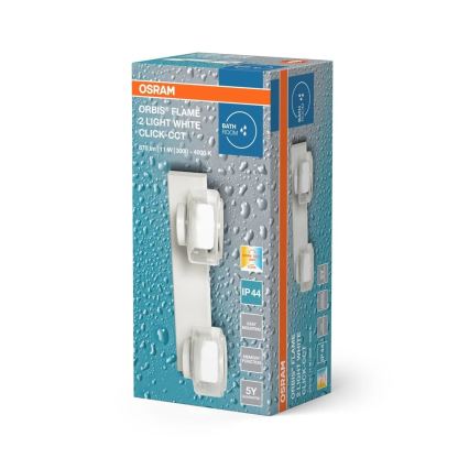 Osram - LED-wandlamp voor de badkamer ORBIS FLAME 2xLED/5,5W/230V IP44 wit