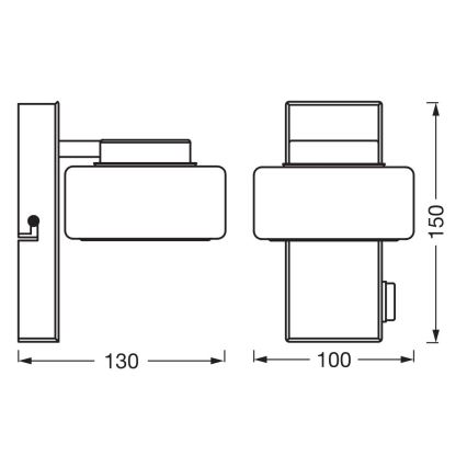 Osram - LED-wandlamp voor de badkamer ORBIS FLAME LED/5,5W/230V 3000/4000K IP44 glanzend chroom