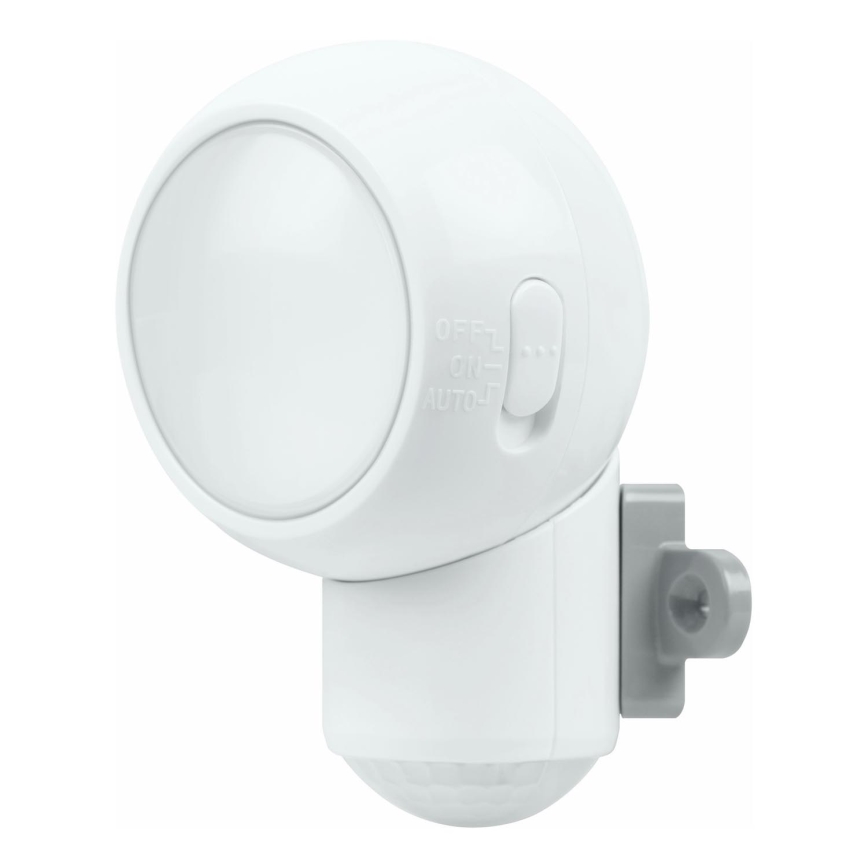 Osram - LED buiten oriëntatielamp met bewegings- en schemersensor SPYLUX LED/0,3W/4,5V IP43 wit