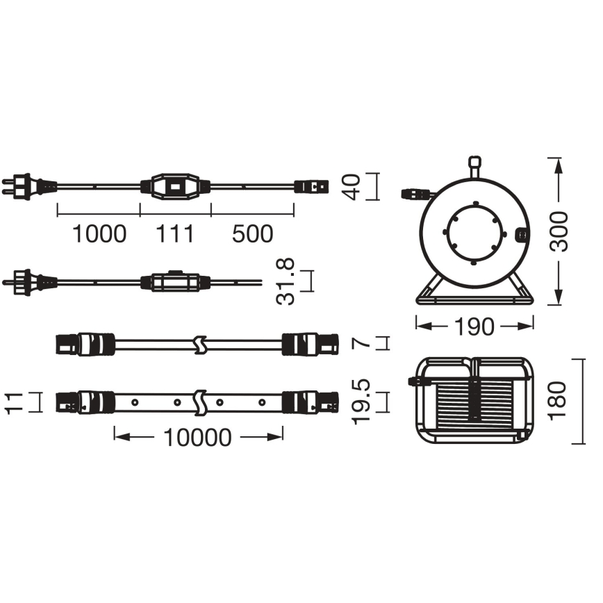 Osram - LED buitenstrip FLEX 10m LED/70W/230V IP65