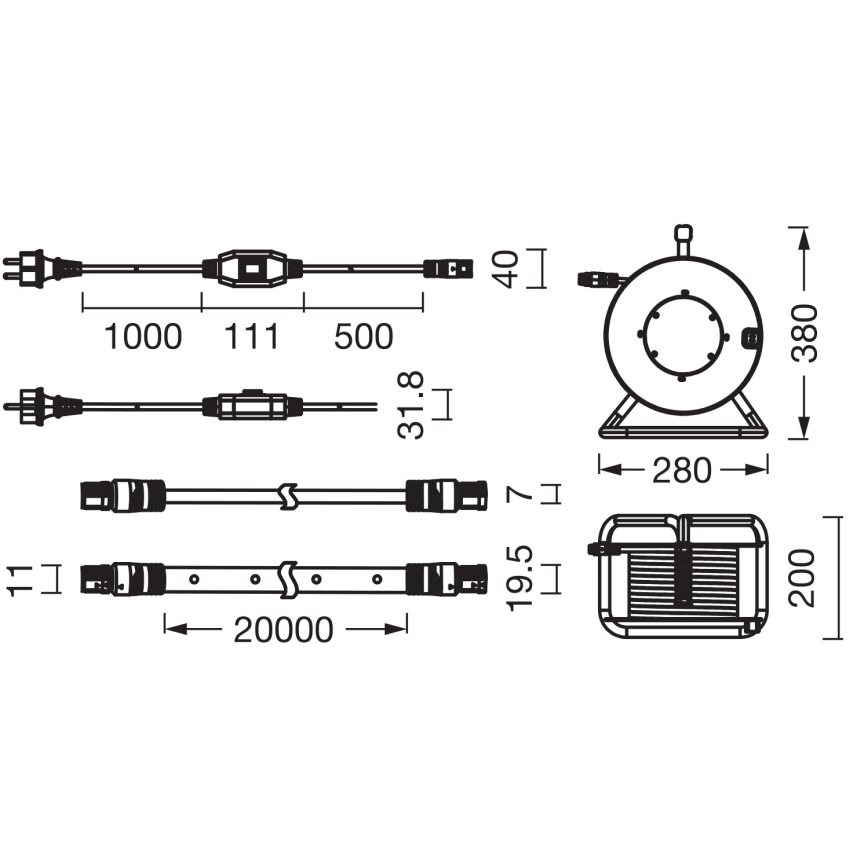 Osram - LED-buitenstrip FLEX 20m LED/142W/230V IP65