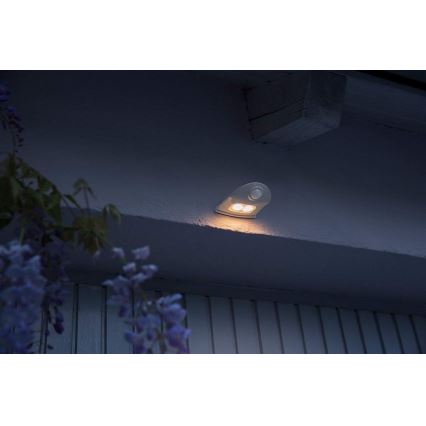 Osram - LED buitenmuurlamp met sensor DOORLED LED/0,5W/3xAA IP54 zilver