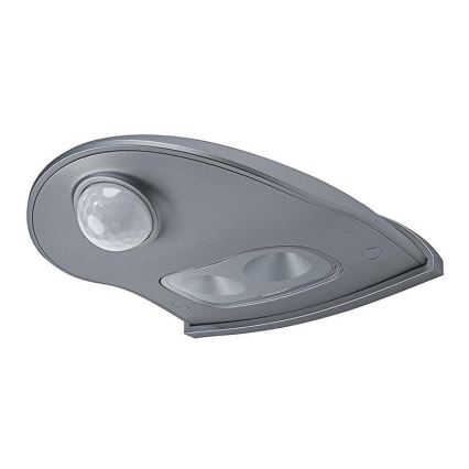 Osram - LED buitenmuurlamp met sensor DOORLED LED/0,5W/3xAA IP54 zilver
