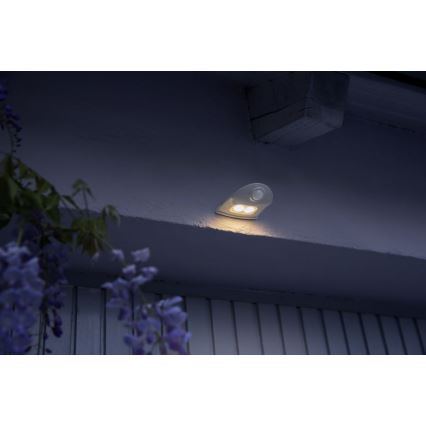 Osram - LED buitenwandlamp met sensor DOORLED LED/0,5W/3xAA IP54 wit