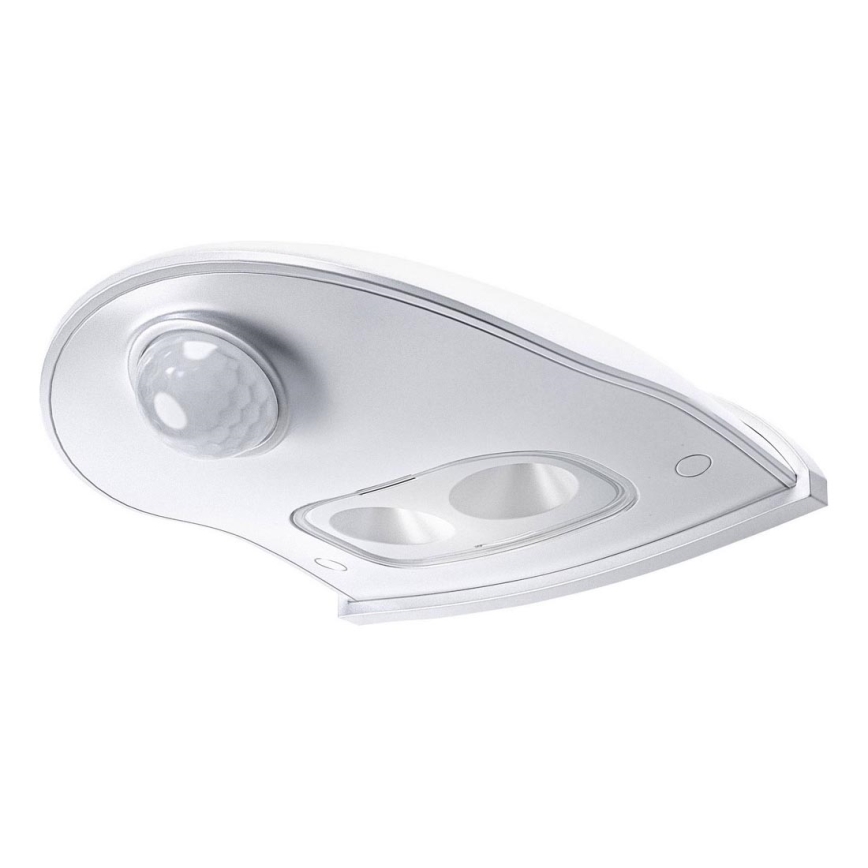 Osram - LED buitenwandlamp met sensor DOORLED LED/0,5W/3xAA IP54 wit