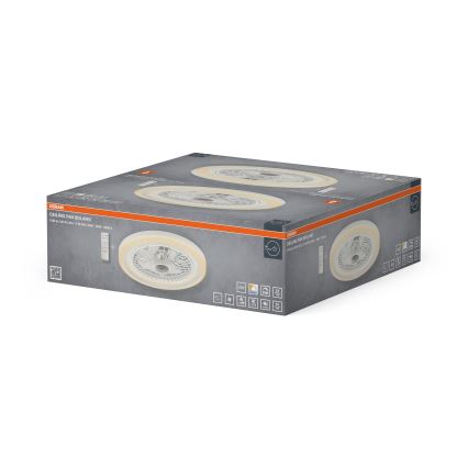 Osram - Dimbare LED-plafondlamp met ventilator SOLANO LED/26W/230V 3000/4000/6500K + afstandsbediening