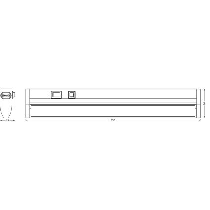 Osram - LED dimbaar onderbouwarmatuur LINEAR TURN LED/6W/230V 3000/4000/6500K 35 cm zwart