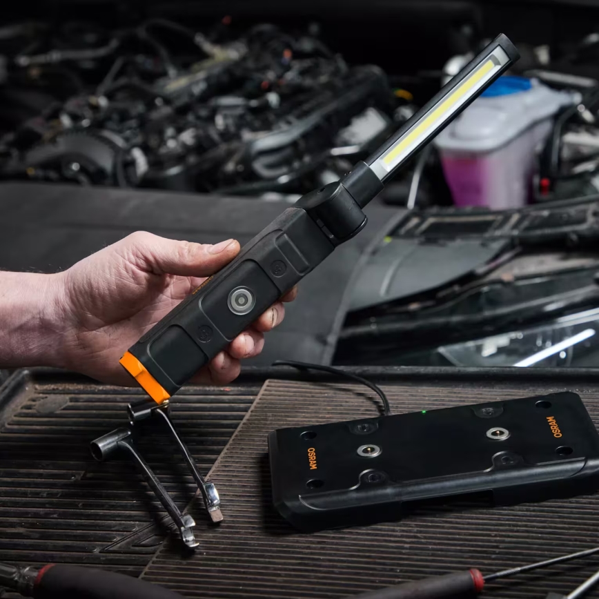 Osram - LED dimbare oplaadbare inspectielamp LEDINSPECT WIRE-FREE SLIM 600 LED/5W/3,7V IP54 2600 mAh