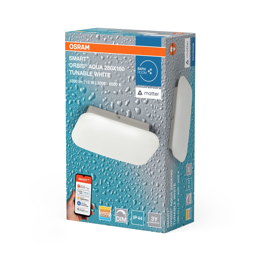 Osram - Dimbare LED-plafondlamp voor badkamer SMART+ AQUA LED/12W/230V 3000-6500K IP44 Wi-Fi