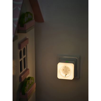 Osram - Dimbare LED slimme stekker met verlichting SCHUKO SMART+ NIGHTLIGHT 3680W/230V Wi‑Fi