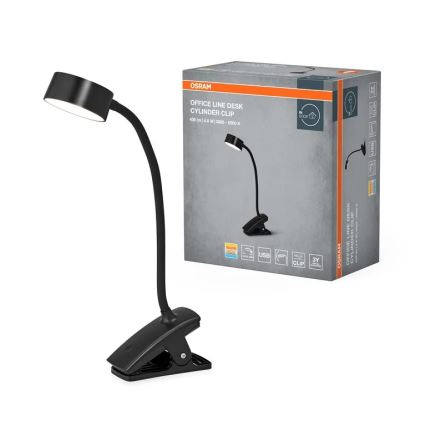 Osram - Dimbare LED-bureaulamp met klem OFFICE LINE LED/4,8W/230V 3000/4000/6500K zwart