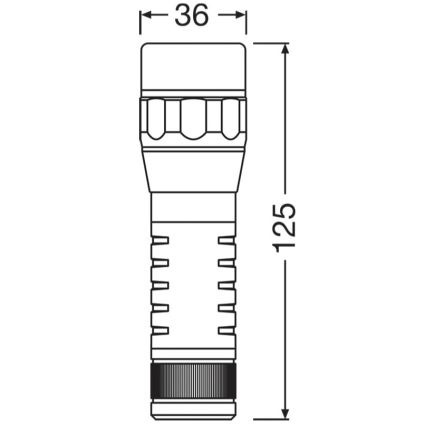 Osram - Dimbare LED-zaklamp LEDINSPECT TORCH 450 ESSENTIAL LED/6W/3xAAA IP44
