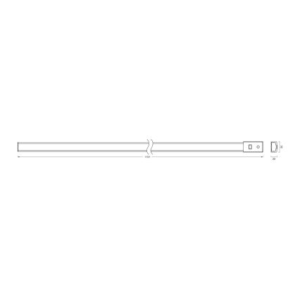 Osram - LED dimbare onderbouwarmatuur met bewegingssensor BATTEN LED/16W/230V 2700/4000/6500K 119,1 cm wit