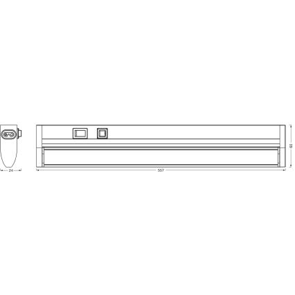 Osram - LED-dimbaar onderbouwarmatuur LINEAR TURN LED/10W/230V 3000/4000/6500K 55 cm wit