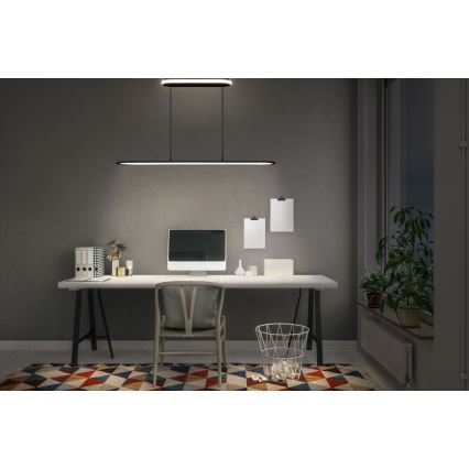 Osram - Dimbare LED-hanglamp aan kabel OFFICE LINE LED/57W/230V 4000K 100 cm CRI 90 zwart