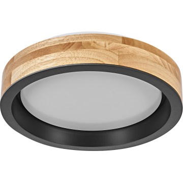 Osram - LED dimbare plafondlamp MARIANO LED/16W/230V Ø 31 cm eiken/zwart