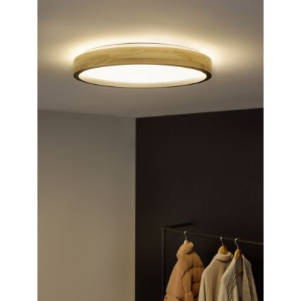 Osram - Dimbare LED-plafondlamp MARIANO LED/24W/230V Ø 41 cm eiken/zwart