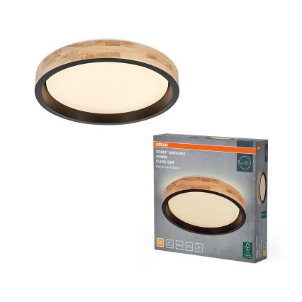 Osram - Dimbare LED-plafondlamp MARIANO LED/24W/230V Ø 41 cm eiken/zwart