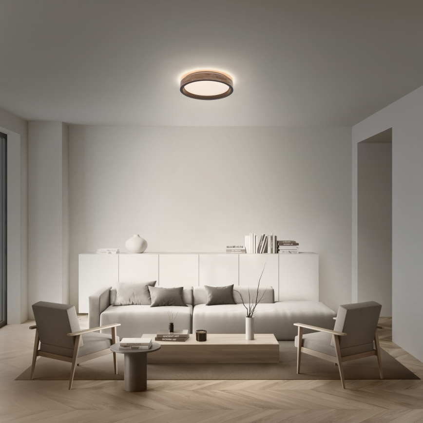 Osram - LED-dimbare plafondlamp MARIANO LED/36W/230V Ø 51 cm eiken/zwart