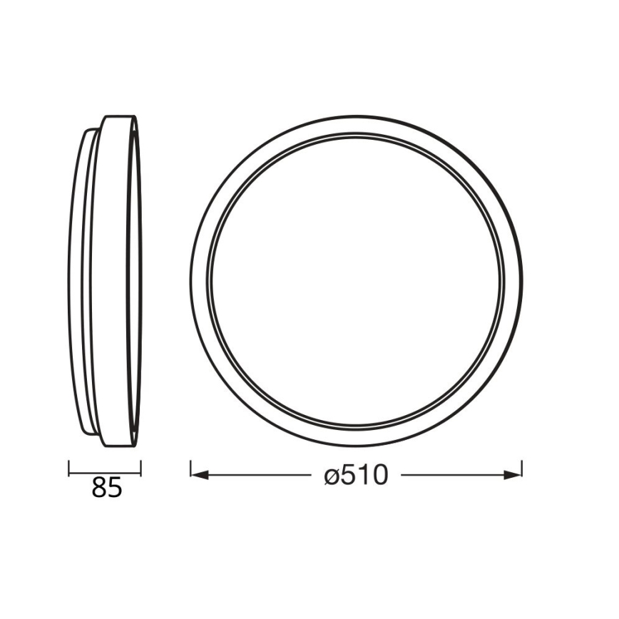 Osram - LED-dimbare plafondlamp MARIANO LED/36W/230V Ø 51 cm eiken/zwart