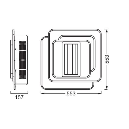 Osram - Dimbare LED-plafondventilator LED/55W/230V 3000-6500K wit + afstandsbediening