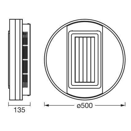 Osram - LED-dimbare plafondlamp met ventilator LED/55W/230V 3000-6500K wit + afstandsbediening