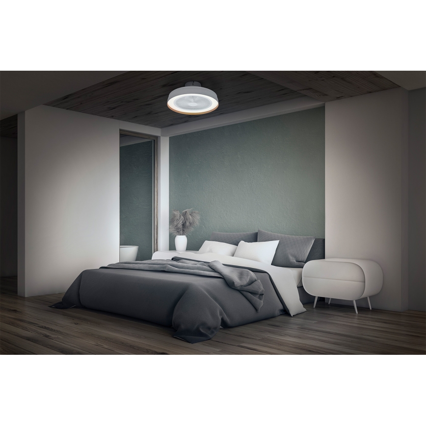 Osram - Dimbare LED-plafondlamp met plafondventilator LED/49W/230V 2700-6500K wit/goud + afstandsbediening