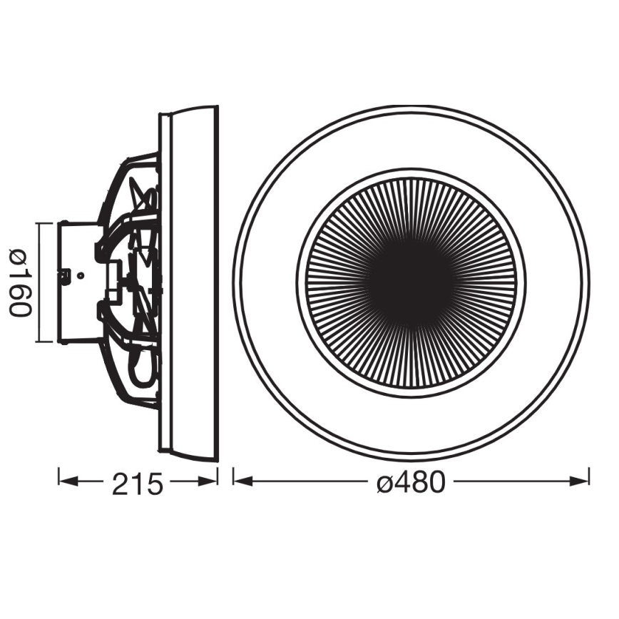 Osram - Dimbare LED-plafondlamp met plafondventilator LED/49W/230V 2700-6500K wit/goud + afstandsbediening