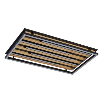Osram - LED dimbare plafondlamp ORBIS ACOUSTIC LED/30W/230V 51x31 cm dennenhout