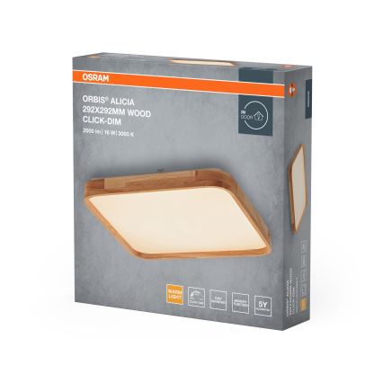 Osram - Dimbare LED-plafondlamp ORBIS ALICIA LED/16W/230V 29,2x29,2 cm beige