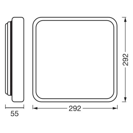 Osram - Dimbare LED-plafondlamp ORBIS ALICIA LED/16W/230V 29,2x29,2 cm beige