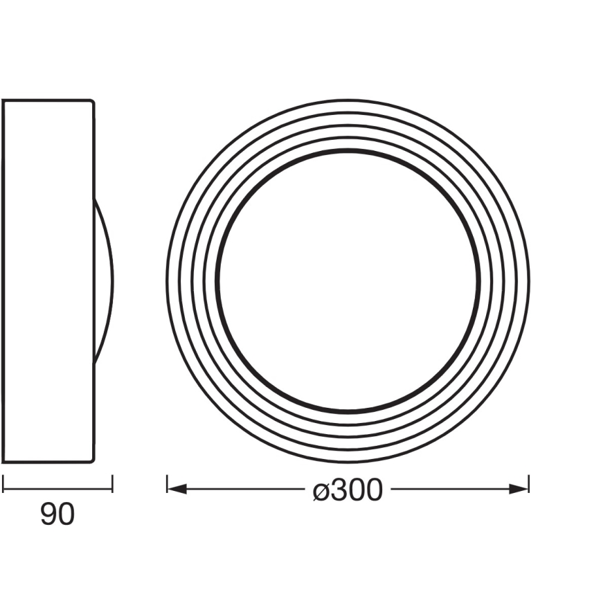 Osram - LED dimbare plafondlamp ORBIS CONCRETE LED/13W/230V Ø 30 cm grijs/beton
