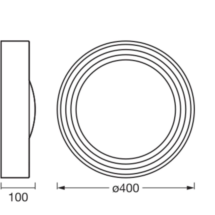 Osram - Dimbare LED-plafondlamp ORBIS CONCRETE LED/18W/230V Ø 40 cm bruin/beton