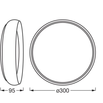 Osram - LED dimbare plafondlamp ORBIS LIVIA LED/16W/230V Ø 30 cm antraciet/bruin