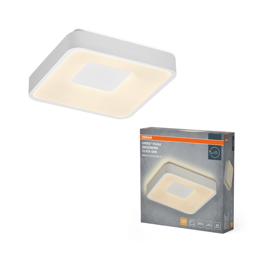 Osram - LED dimbare plafondlamp ORBIS PIANA LED/16W/230V 29x29 cm wit