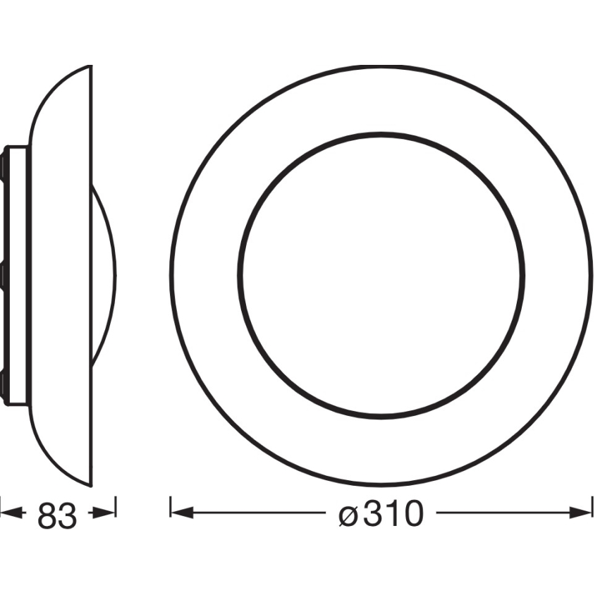 Osram - LED dimbare plafondlamp ORBIS PLATE LED/19W/230V Ø 31 cm groen/zwart